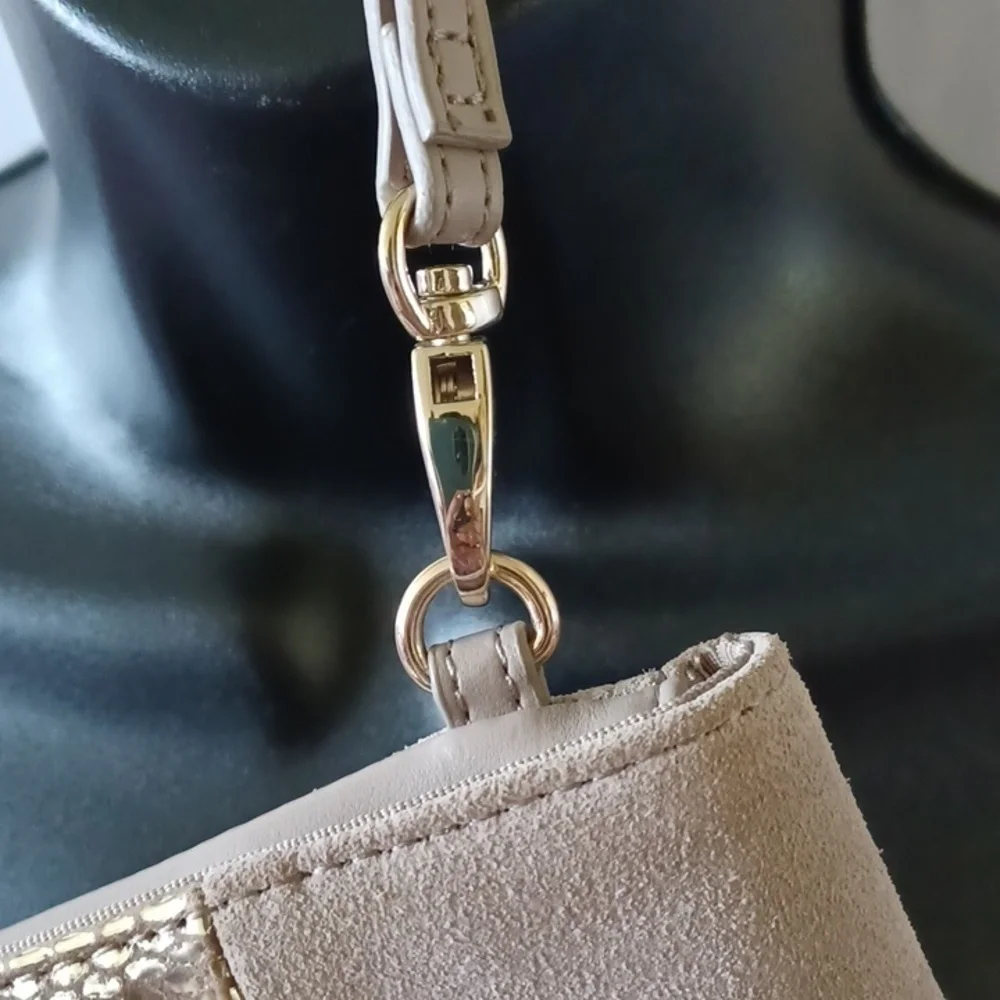 White House Black Market- Taupe Leather Wristlet - Picture 5 of 7